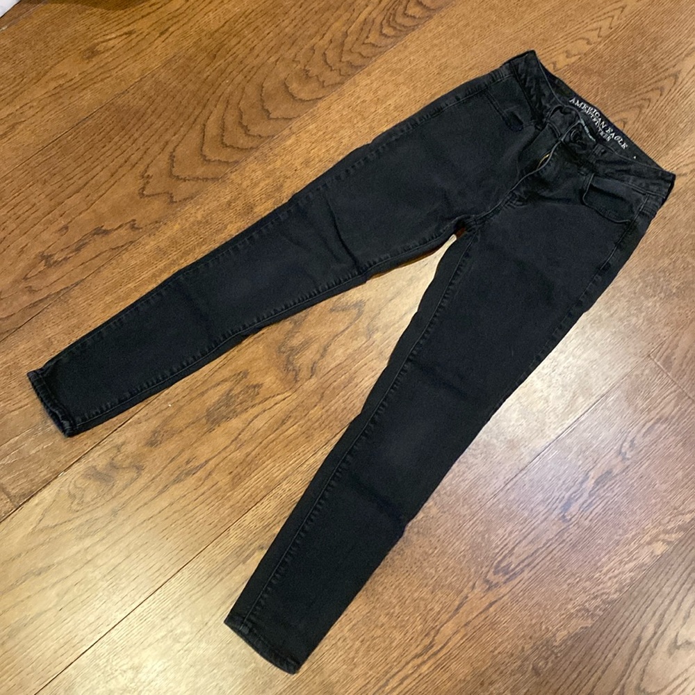 American eagle high rise Jegging black 4 short